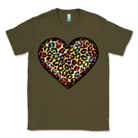 Army Green pride leopard heart Classic Tee - JahusDesignShop