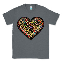 Charcoal Heather pride leopard heart Classic Tee - JahusDesignShop