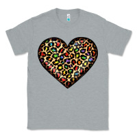 Heather Grey pride leopard heart Classic Tee - JahusDesignShop