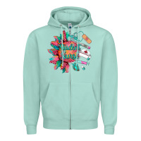 Seafoam western student nurse medical instruments Zipper Hoodie - BarkalooDesign
