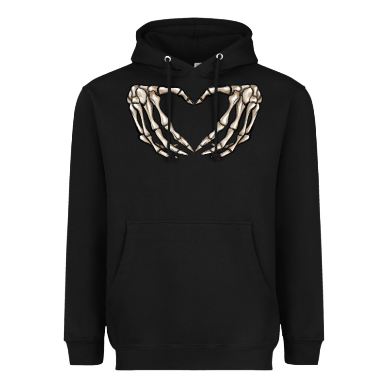 Skeleton Heart Heavyweight Hoodie by MaliasSmallBusiness | Teevron