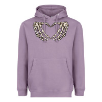 Lavender skeleton heart Heavyweight Hoodie - MaliasSmallBusiness