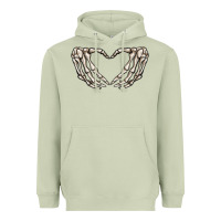 Matcha skeleton heart Heavyweight Hoodie - MaliasSmallBusiness