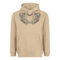 Mushroom skeleton heart Heavyweight Hoodie - MaliasSmallBusiness