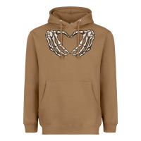 Toasted Coconut skeleton heart Heavyweight Hoodie - MaliasSmallBusiness