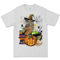 Dove Grey halloween owl Premium Tee - BarkalooDesign