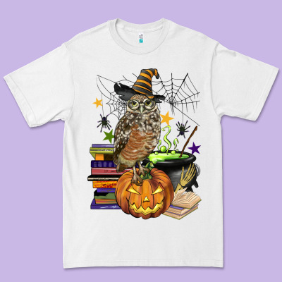 Halloween Owl Premium Tee Designed By Barkaloodesign