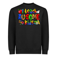 Black i teach ausome kids autism teacher Heavyweight Sweatshirt - Zillion Design Studio