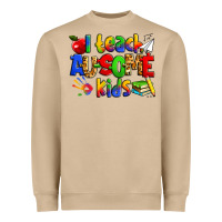 Mushroom i teach ausome kids autism teacher Heavyweight Sweatshirt - Zillion Design Studio
