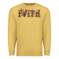 Antique Gold faith with praying hands Premium Sweatshirt - NancyCooperArtShop