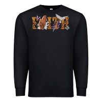 Black faith with praying hands Premium Sweatshirt - NancyCooperArtShop