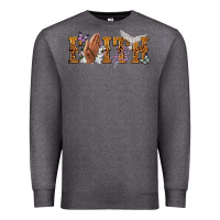 Charcoal Heather faith with praying hands Premium Sweatshirt - NancyCooperArtShop