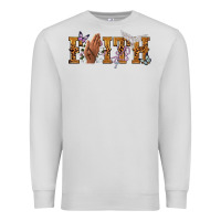Dove Grey faith with praying hands Premium Sweatshirt - NancyCooperArtShop