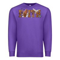 Purple faith with praying hands Premium Sweatshirt - NancyCooperArtShop