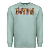 Seafoam faith with praying hands Premium Sweatshirt - NancyCooperArtShop