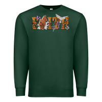 Sports Green faith with praying hands Premium Sweatshirt - NancyCooperArtShop