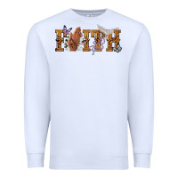 White faith with praying hands Premium Sweatshirt - NancyCooperArtShop
