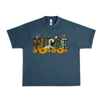 Midnight Navy christmas nurse sunflower Urban Heavy Tee - FaDigitalArtStudio