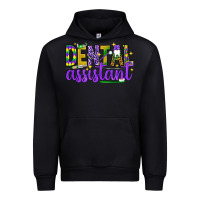 Black Mardi Gras Dental Assistant Urban Hoodie - NancyCooperArtShop