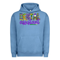 Pigment Pebble Blue Mardi Gras Dental Assistant Urban Hoodie - NancyCooperArtShop
