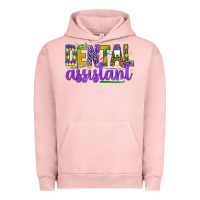 Pigment Salmon Mardi Gras Dental Assistant Urban Hoodie - NancyCooperArtShop