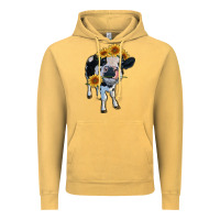Vintage Mustard heifer cow Vintage Hoodie - RanaPortraitStore