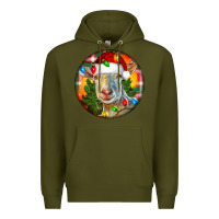 Army Green Saanen Goat Christmas Premium Hoodie - LillyAllenDesigns