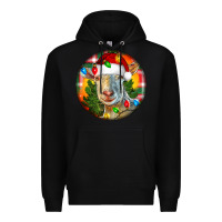 Black Saanen Goat Christmas Premium Hoodie - LillyAllenDesigns