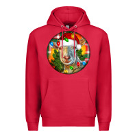 Cardinal Saanen Goat Christmas Premium Hoodie - LillyAllenDesigns