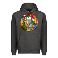 Charcoal Heather Saanen Goat Christmas Premium Hoodie - LillyAllenDesigns