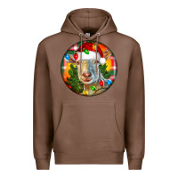Chestnut Saanen Goat Christmas Premium Hoodie - LillyAllenDesigns