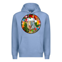 Colony Blue Saanen Goat Christmas Premium Hoodie - LillyAllenDesigns