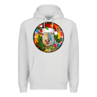 Dove Grey Saanen Goat Christmas Premium Hoodie - LillyAllenDesigns
