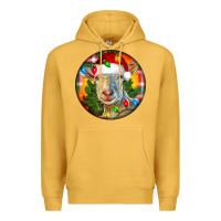 Mustard Saanen Goat Christmas Premium Hoodie - LillyAllenDesigns