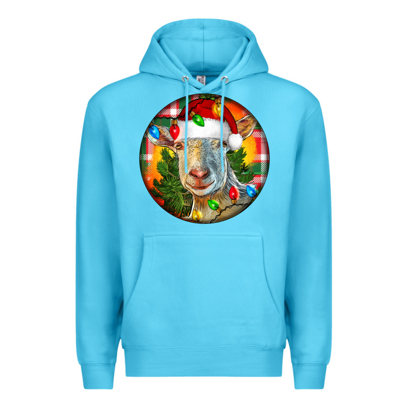 Saanen Goat Christmas Premium Hoodie by LillyAllenDesigns | Teevron