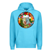 Ocean Blue Saanen Goat Christmas Premium Hoodie - LillyAllenDesigns