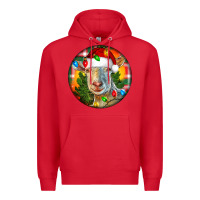 Red Saanen Goat Christmas Premium Hoodie - LillyAllenDesigns
