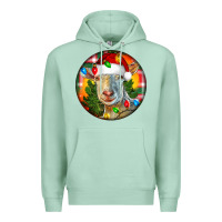 Seafoam Saanen Goat Christmas Premium Hoodie - LillyAllenDesigns