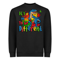 Black it's ok to be different autism trex Heavyweight Sweatshirt - Zillion Design Studio