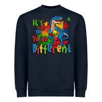 Navy it's ok to be different autism trex Heavyweight Sweatshirt - Zillion Design Studio