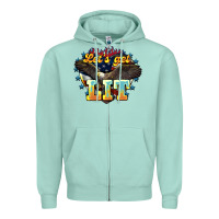 Lets Get Lit America Eagle Zipper Hoodie | Teevron