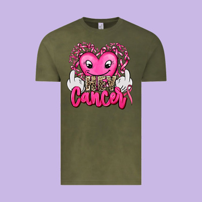 Hey Cancer With Middle Fingers Vintage Tee Designed By Adodesignshop