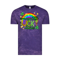 Cloud Purple St. Patrick's Day Mommy's little lucky charm Vintage Tee - Neo Western