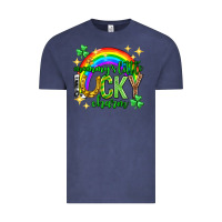 Vintage Denim St. Patrick's Day Mommy's little lucky charm Vintage Tee - Neo Western
