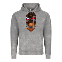 Cloud Rock union jack flag afro messy bun Vintage Hoodie - texasbilliewilder