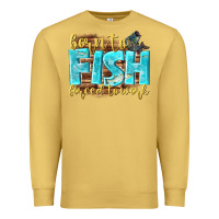 Antique Gold born to fish forced to work Premium Sweatshirt - NancyCooperArtShop