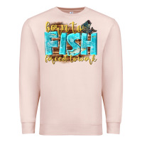 Pale Pink born to fish forced to work Premium Sweatshirt - NancyCooperArtShop