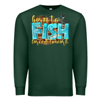 Sports Green born to fish forced to work Premium Sweatshirt - NancyCooperArtShop