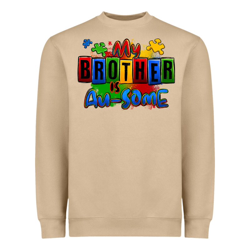 My Brother Is Ausome Autism Heavyweight Sweatshirt by Zillion Design Studio | Teevron
