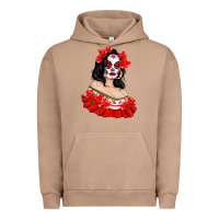 Pigment Burro Mexicana Skull Girl with Roses Urban Hoodie - texasbilliewilder